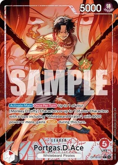 One Piece-Karte Portgas.D.Ace (001) (Alternate Art) OP16-001v2