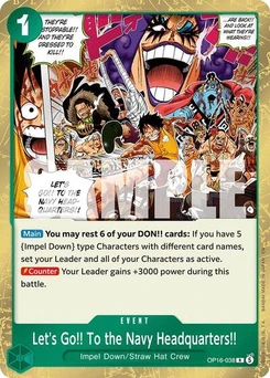 One Piece-Karte Let's Go!! To the Navy Headquarters.. OP16-038