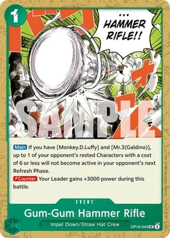 One Piece-Karte Gum-Gum Hammer Rifle OP16-040
