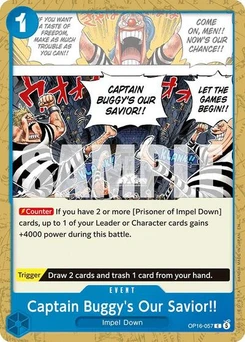 One Piece-Karte Captain Buggy's Our Savior!! OP16-057