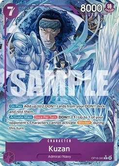 One Piece-Karte Kuzan (Alternate Art) OP16-063v2