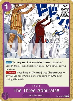 One Piece-Karte The Three Admirals!! OP16-076