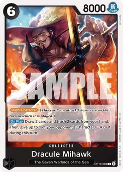 One Piece-Karte Dracule Mihawk OP16-089