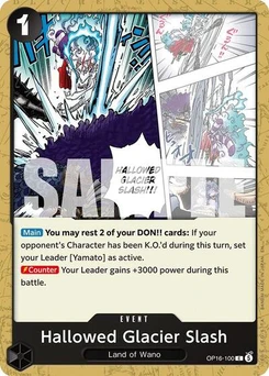 One Piece-Karte Hallowed Glacier Slash OP16-100