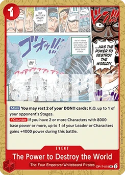 One Piece-Karte The Power to Destroy the World (OP17-018) The World’s Strongest Warriors - Einzelkarten 022/045