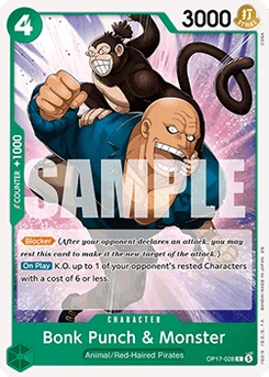 One Piece-Karte Bonk Punch & Monster (OP17-028) 037/045