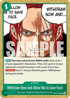 One Piece-Karte Withdraw Now and Allow Me to Save Face (OP17-036) 046/045