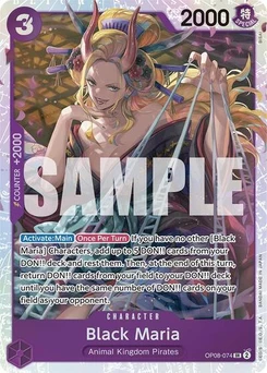 One Piece-Karte Black Maria OP08-074