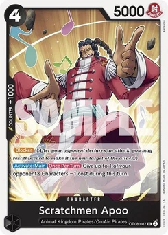 One Piece-Karte Scratchmen Apoo OP08-087