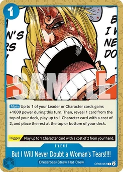 One Piece-Karte But I Will Never Doubt a Woman's Tears!!!! OP06-057