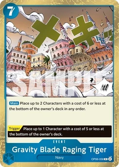 One Piece-Karte Gravity Blade Raging Tiger OP06-058