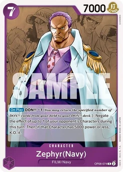 One Piece-Karte Zephyr (Navy) OP06-074