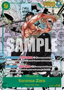 One Piece-Karte Roronoa Zoro (Alternate Art) (Manga) OP06-118v3
