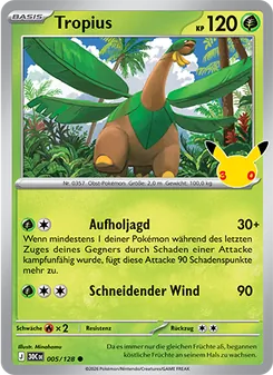 Pokémon-Karte Tropius 005/128