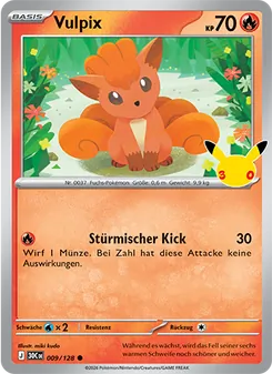 Pokémon-Karte Vulpix 009/128