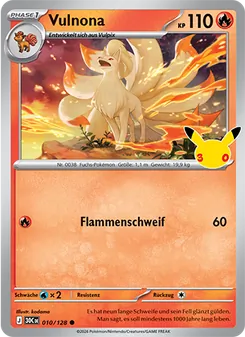 Pokémon-Karte Vulnona 010/128