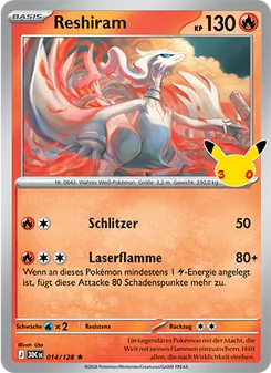 Pokémon-Karte Reshiram 014/128