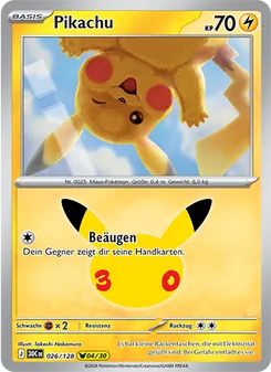 Pokémon-Karte Pikachu 026/128