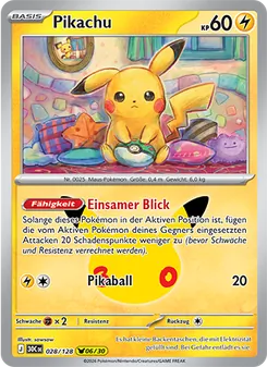 Pokémon-Karte Pikachu 028/128