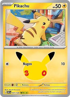 Pokémon-Karte Pikachu 031/128