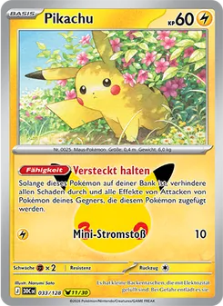 Pokémon-Karte Pikachu 033/128