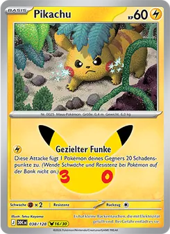Pokémon-Karte Pikachu 038/128