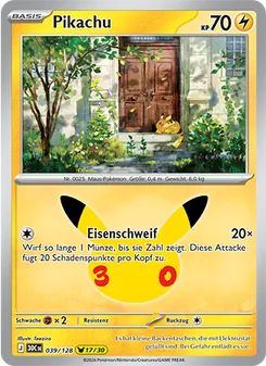 Pokémon-Karte Pikachu 039/128