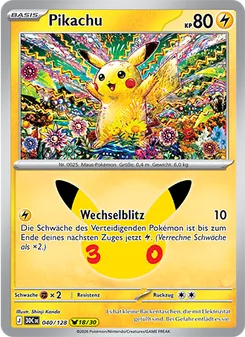 Pokémon-Karte Pikachu 040/128