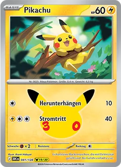 Pokémon-Karte Pikachu 041/128