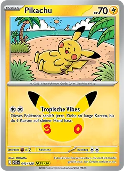 Pokémon-Karte Pikachu 043/128