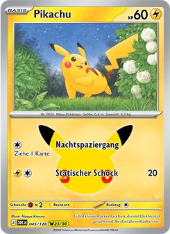 Pokémon-Karte Pikachu 045/128
