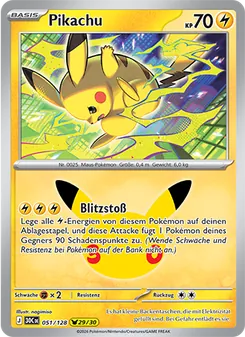 Pokémon-Karte Pikachu 051/128