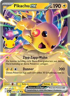 Pokémon-Karte Pikachu-ex 054/128