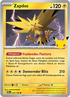 Pokémon-Karte Zapdos 055/128
