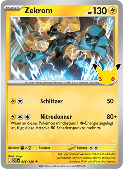 Pokémon-Karte Zekrom 056/128