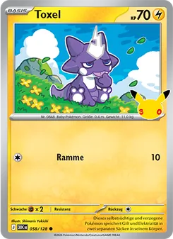 Pokémon-Karte Toxel 058/128