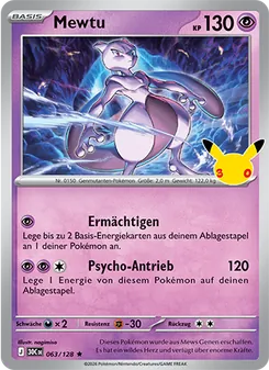 Pokémon-Karte Mewtu 063/128