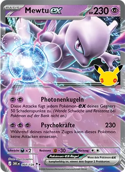 Pokémon-Karte Mewtu-ex 064/128