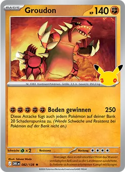 Pokémon-Karte Groudon 082/128