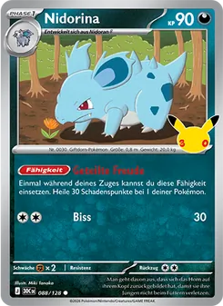 Pokémon-Karte Nidorina 088/128