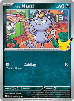 Pokémon-Karte Alola-Mauzi 089/128