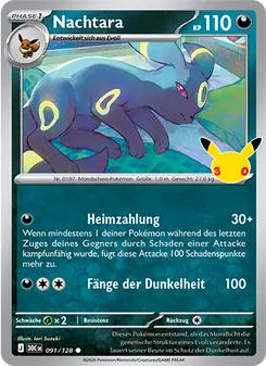 Pokémon-Karte Nachtara 091/128