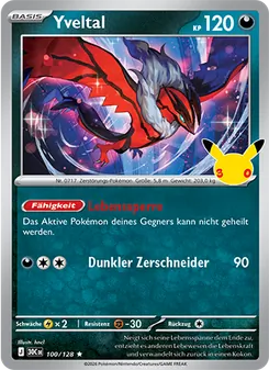 Pokémon-Karte Yveltal 100/128