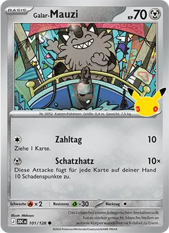 Pokémon-Karte Galar-Mauzi 101/128