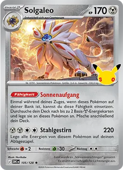 Pokémon-Karte Solgaleo 105/128