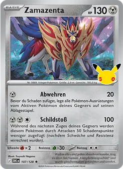 Pokémon-Karte Zamazenta 107/128