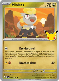 Pokémon-Karte Miniras 110/128