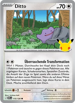 Pokémon-Karte Ditto 115/128
