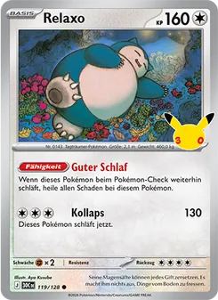 Pokémon-Karte Relaxo 119/128