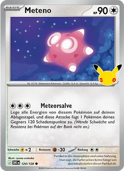 Pokémon-Karte Meteno 124/128